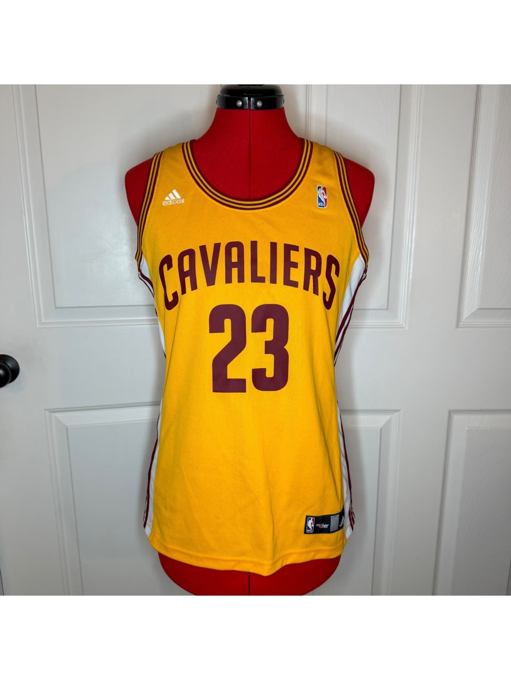 LeBron James #23 Cleveland Cavaliers Adidas NBA 4 Her Jersey Gold Women’s Medium